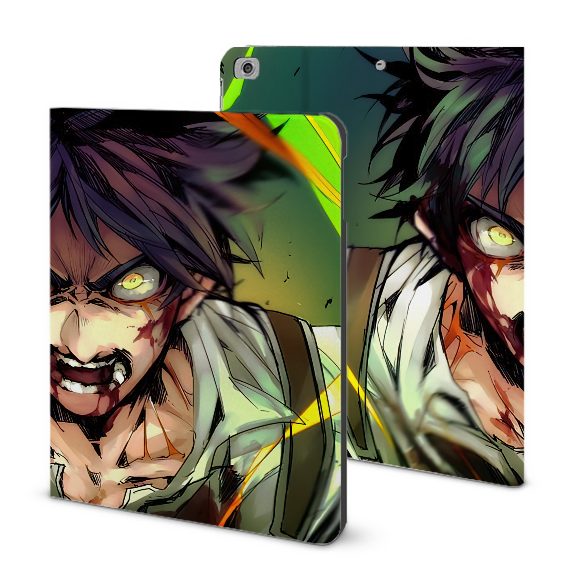 （画像用） 進撃の巨人 Attack on Titan IPad ケース ブック型 PUレザー TPU 耐衝撃 軽量 薄型 ペン収納なし 全面保護 IPad 各モデル対応